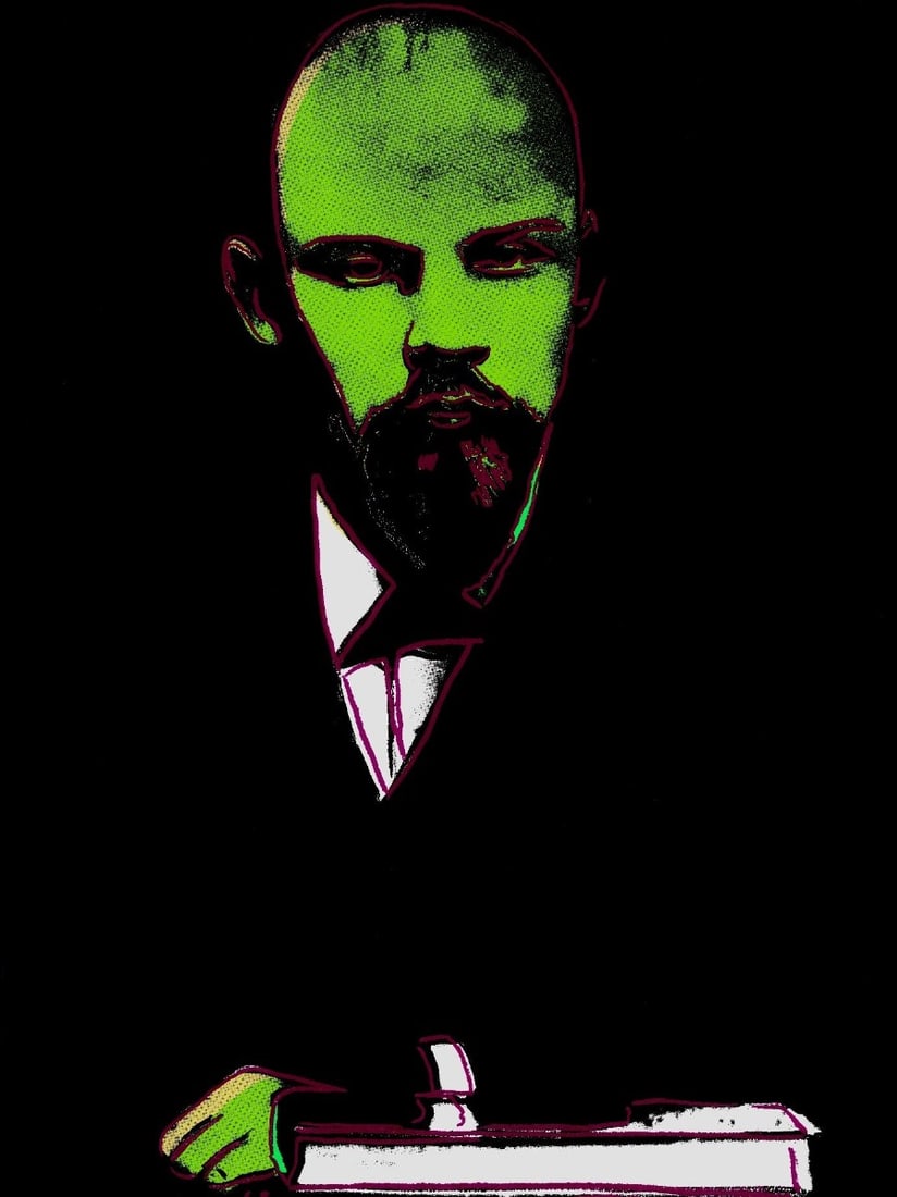 Andy Warhol - Lenin - Graphics series with diamond dust - Signed in the print.: Artist: Warhol, Andy Title: Lenin Technique: Serigraphic on Lenox museum board size: 100 x 75 cm. (39,35 x 29,55 inch) Framed: Not framed More Information Andy Warhol - Lenin. Unique graphics series