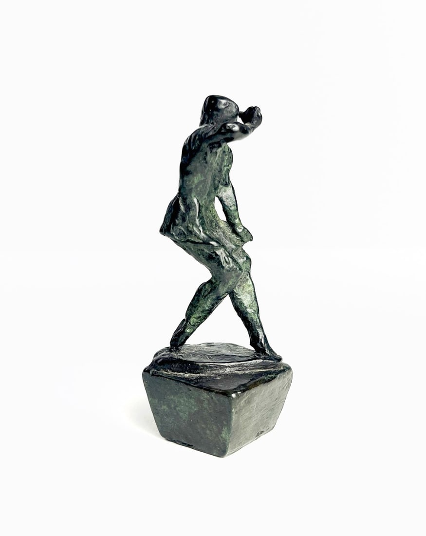 Bronze Sculpture: Artist: Unknown / Unreadable Artist Title: Untitled Technique: Sculpture on Bronze size: 11 x 3,5 cm. (4,35 x 1,4 inch) Framed: Not framed More Information Beautiful so