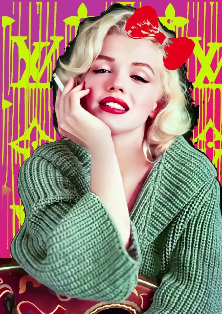Death NYC - Louis Vuitton Monroe - Hand signed: Artist: Death NYC Title: Louis Vuitton Monroe Technique: Graffiti Pop Art Print on Fine art 300 gsm paper size: 45 x 32 cm. (17,7 x 12,6 inch) Framed: Not framed More Information<