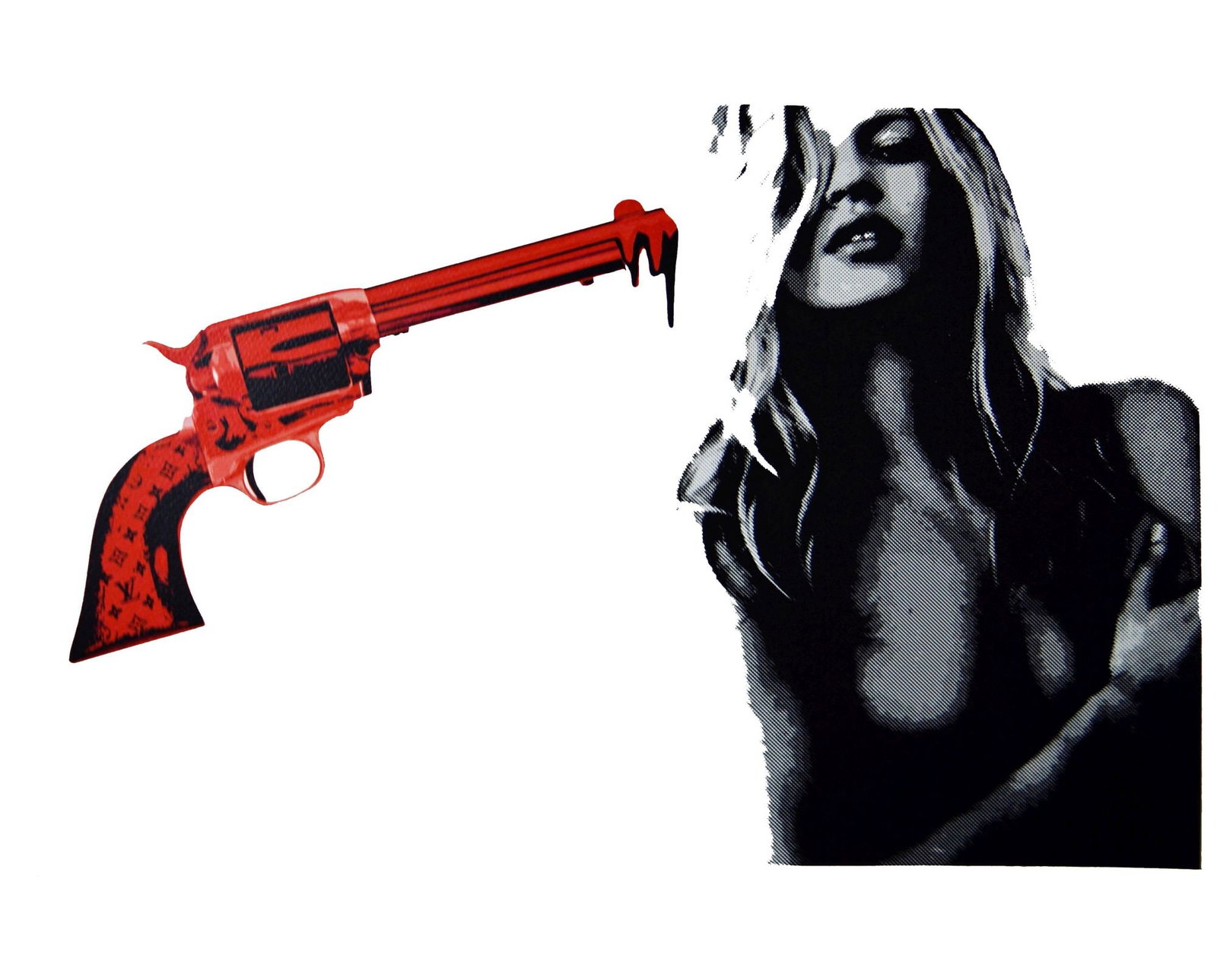 Death NYC - Silkscreen.: Artist: Death NYC Title: Emily Cold R Technique: Silkscreen on Fine art 300 gsm paper size: 32 x 45 cm. (12,6 x 17,7 inch) Framed: Not framed More Information Hand sign