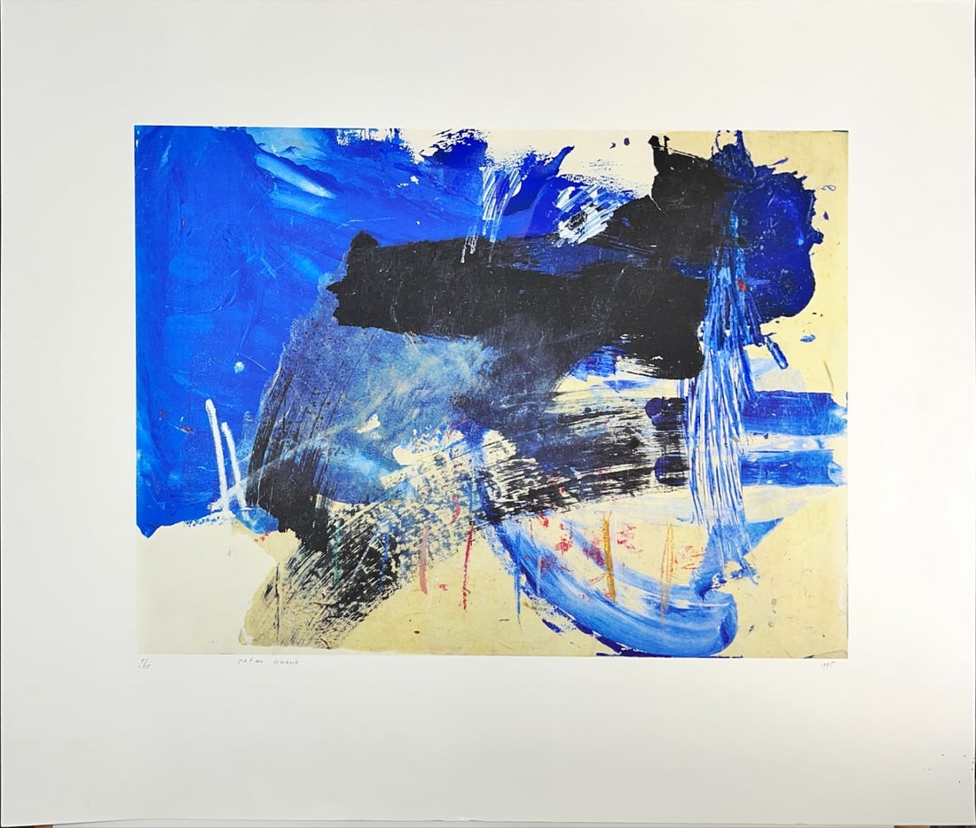 Peter Schenk - Lithograph - Hand signed: Artist: Schenk, Peter Title: Untitled Technique: Lithograph on Handmade paper size: 65 x 115,5 cm. (25,6 x 45,45 inch) Framed: Not framed More Information Peter Schenk