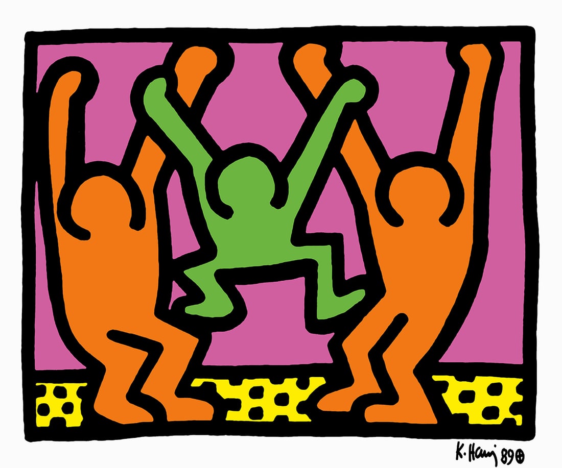 Keith Haring - Screenprint - Signed and hand numbered: Artist: Haring, Keith Title: Pop Shop Technique: Screenprint on Lenox museum board size: 50 x 60 cm. (19,7 x 23,6 inch) Framed: Not framed More Information Keith Haring 1958-1990 Signed in the plate,