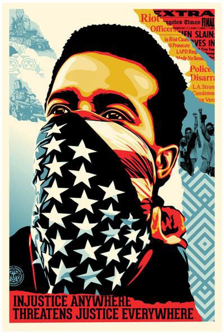 Fairey, Shepard - American Rage - Hand-signed: Artist: Fairey, Shepard Title: American Rage Technique: Offset lithograph on Speckle tone paper size: 91,5 x 61 cm. (36 x 24 inch) Framed: Not framed More Information Title: AMERICAN RAGE. Handsigned
