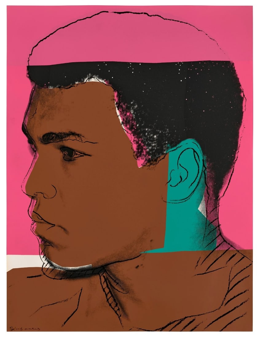 Andy Warhol - Muhammad Ali - Screenprint: Artist: Warhol, Andy Title: Muhammad Ali Technique: Screenprint on Lenox museum board size: 101,6 x 76,2 cm. (40 x 30 inch) Framed: Not framed More Information Andy Warhol - Muhammad Ali . Unique