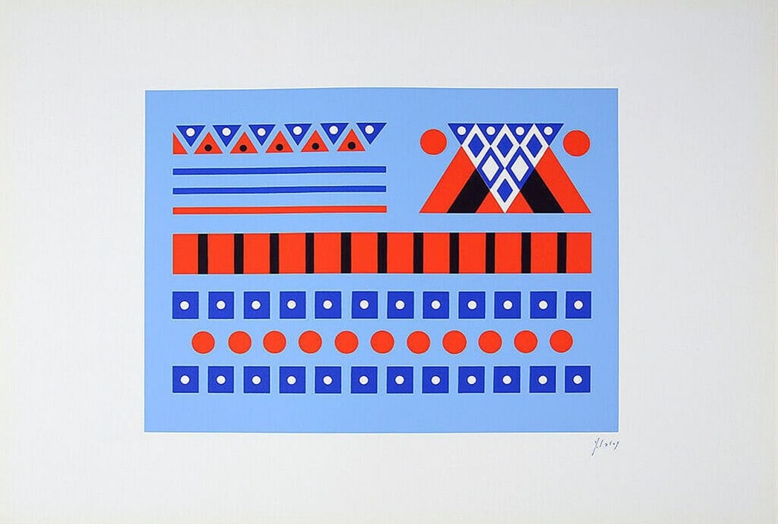 Laloy, Yves - Silkscreen - Handsigned: Artist: Laloy, Yves Title: Composition Technique: Silkscreen on Fine art paper size: 41,5 x 60 cm. (16,35 x 23,6 inch) Framed: Not framed More Information Title: Composition. Publisher: Slight stock