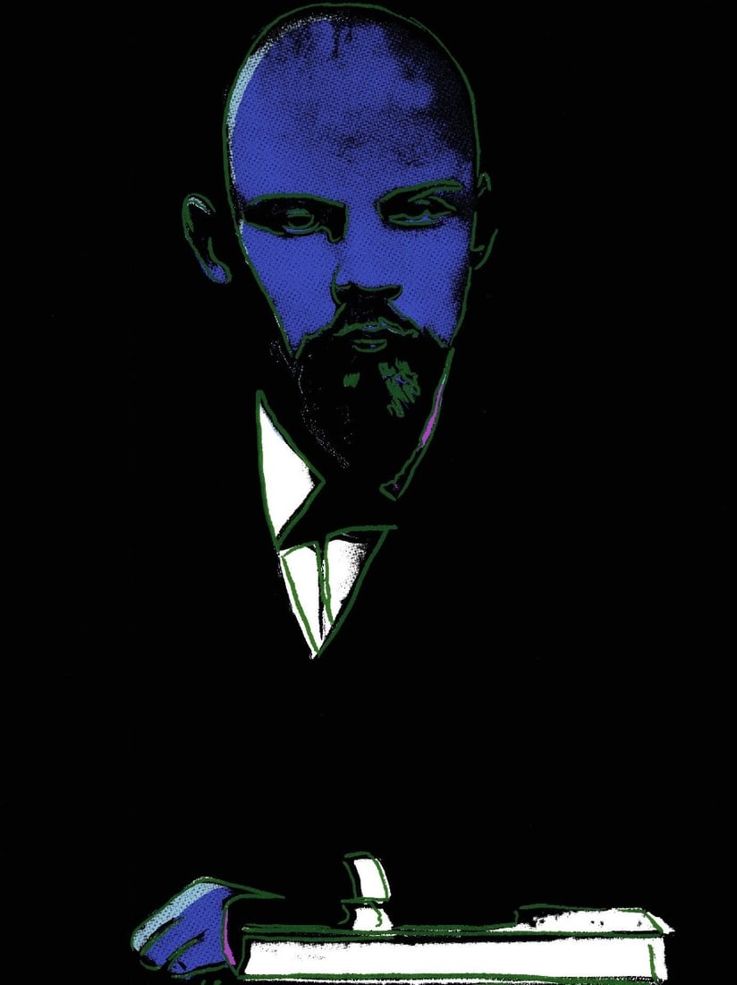 Andy Warhol - Lenin - Graphics series with diamond dust - Signed in the print.: Artist: Warhol, Andy Title: Lenin Technique: Serigraphic on Lenox museum board size: 100 x 75 cm. (39,35 x 29,55 inch) Framed: Not framed More Information Andy Warhol -