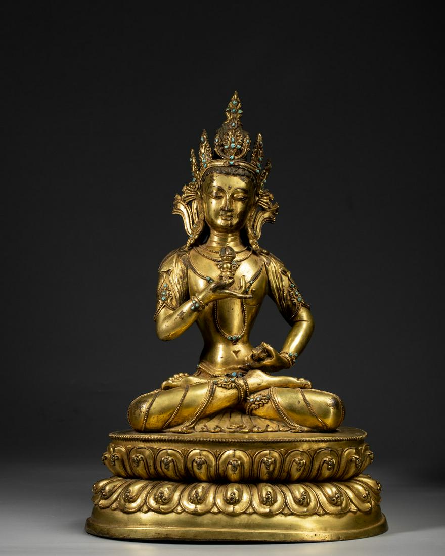 A GILT-BRONZE FIGURE OF VAJRADHARA (1 of 9)