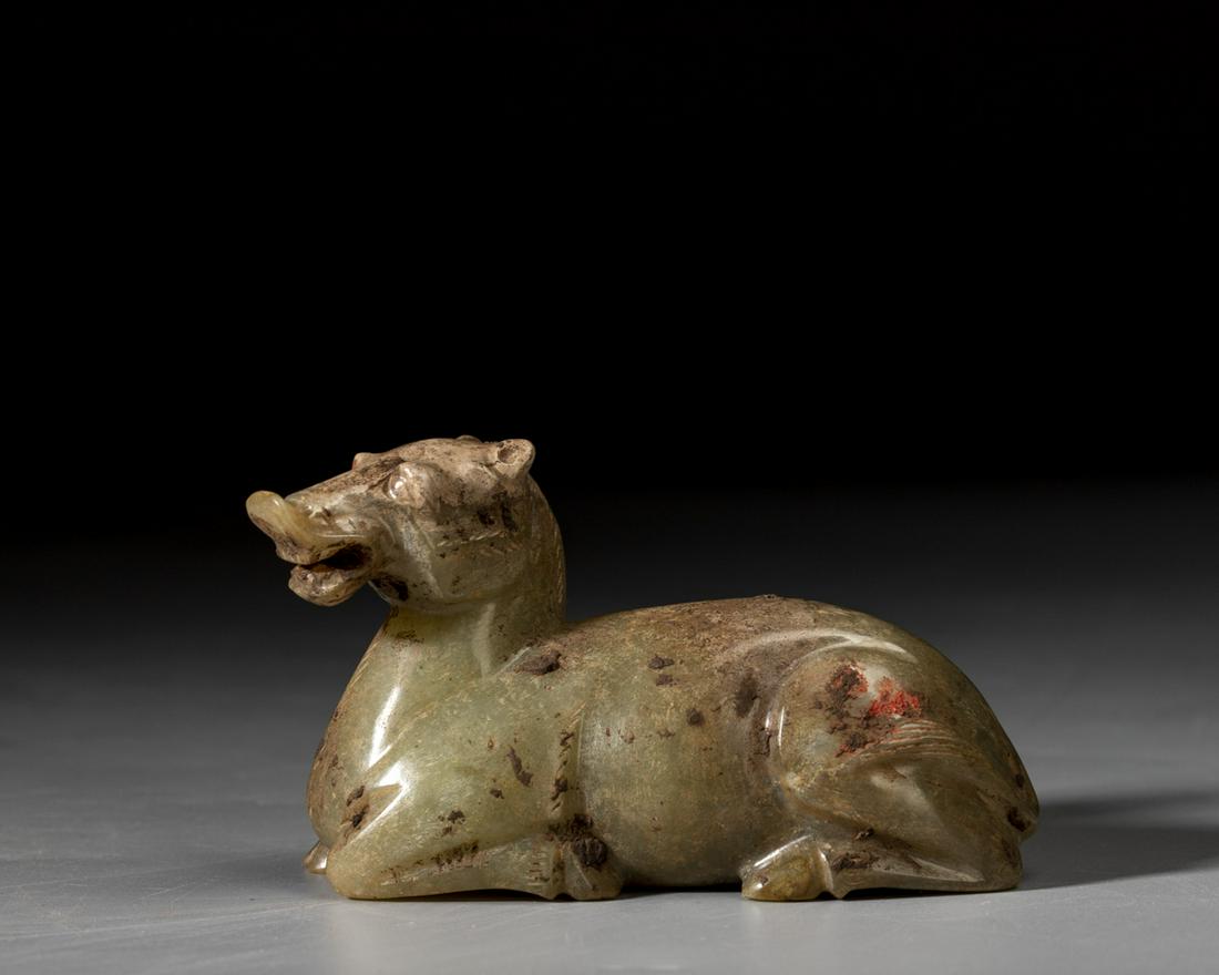 A CHINESE JADE HORSE CARVING (1 of 9)