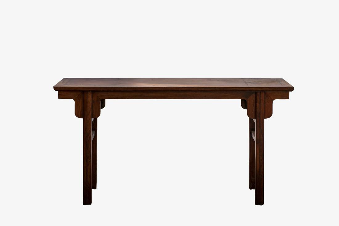 A HUANGHUALI RECESSED-LEG SIDE TABLE (1 of 4)