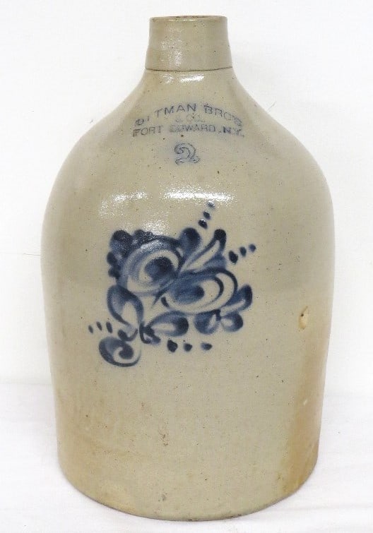 Ottman Bros & Co Stoneware 2 Gal Floral DÃ©cor Jug (1 of 6)