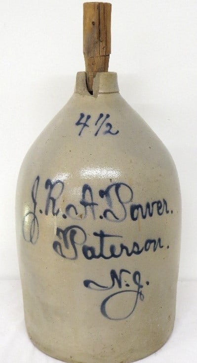 Paterson, N.J. 4 1/2 Gal Script Jug - J.A. Powers (1 of 7)