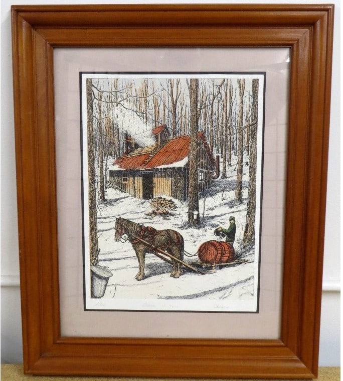 Alain Couture Quebec (1962-2020) Engraving Cabane A' Sucre (1 of 8)