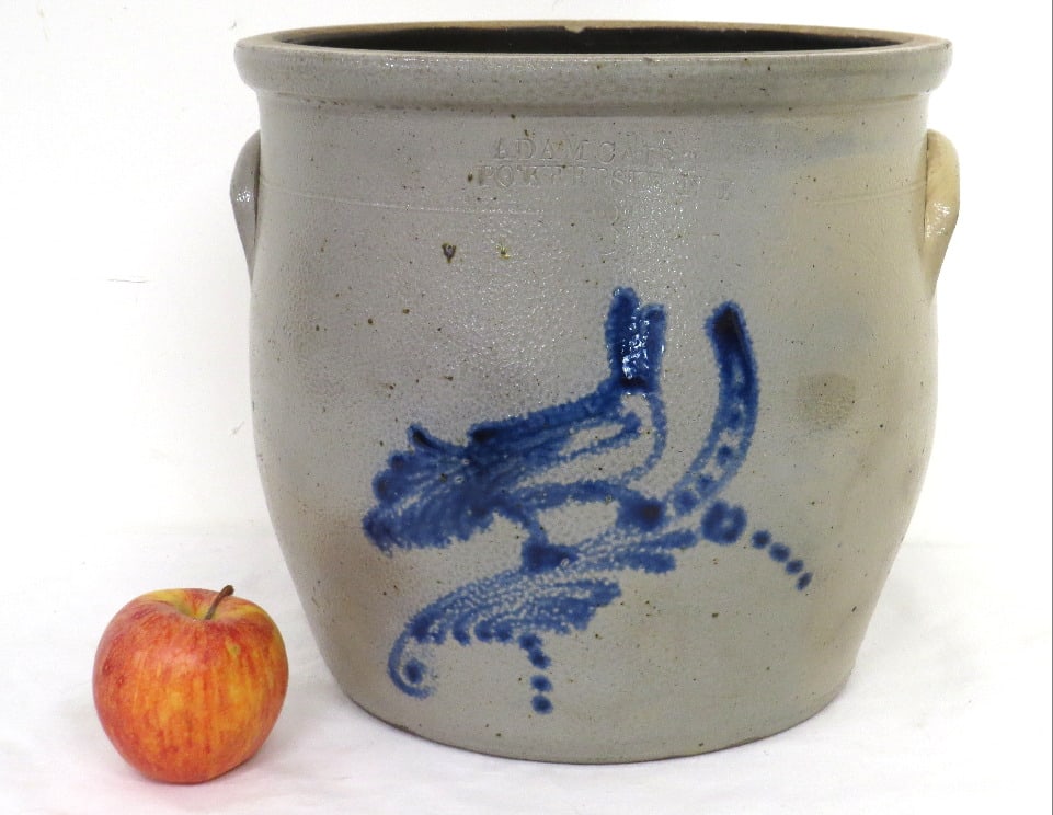 3 Gal Bird Semi-Ovoid Crock - Adam Caire, Poughkeepsie, NY (1 of 9)