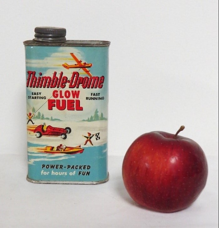 Thimble Drone Glow Fuel Can - 1950's Model Airplane (1 of 6)