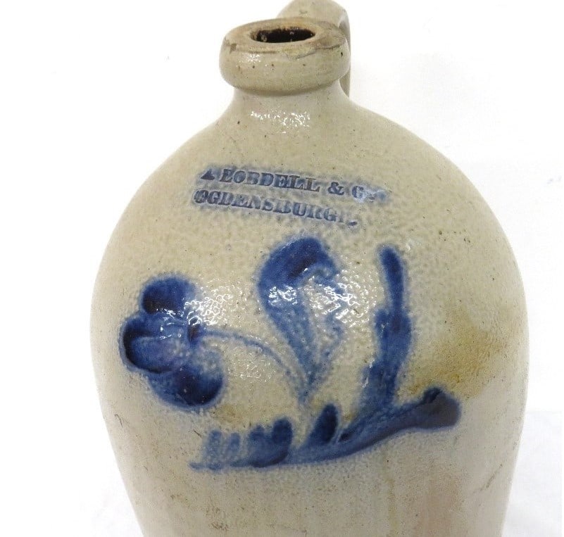 A. Lobell & Co., Ogdensburgh NY Blue Floral Dec Jug (1 of 7)