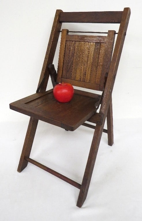 Arts & Crafts Period Folding Childs Slat Chair (1 of 5)
