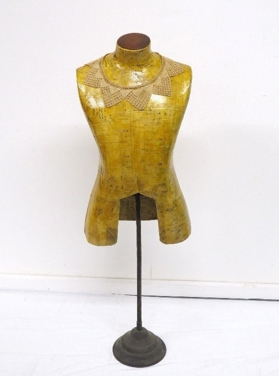 Early dressmakers form with iron base - 1940's decoupage' (1 of 8)
