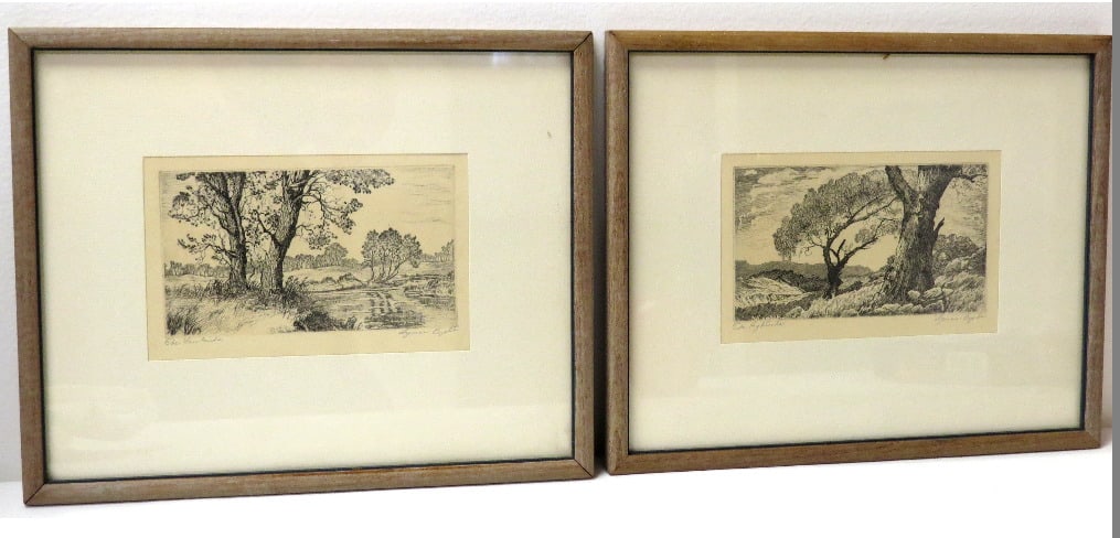 Pr. Lyman Blythe (1886-1980) Framed Etchings (1 of 8)