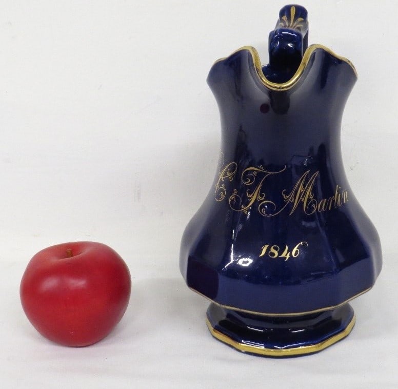 C.F. Martin / 1846 Cobalt & Gilt Staffordshire Pitcher (1 of 7)