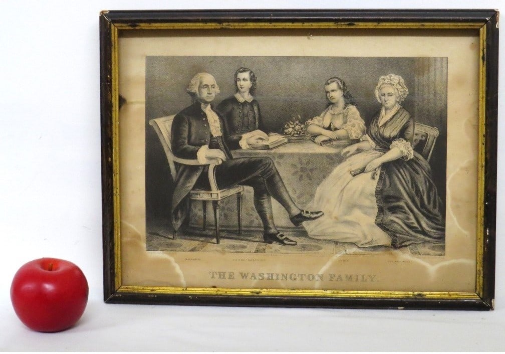 19th C. Currier & Ives Litho Washington and his Family (1 of 7)