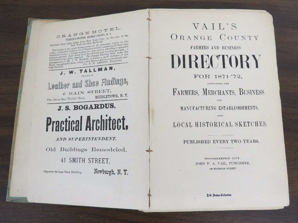 Vail's Orange County Directory for 1871-1872 (1 of 6)