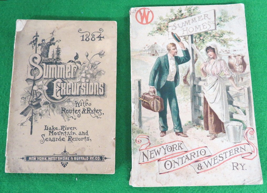 Railroad Ephemera Travel Books 1884 West Shore RR & 1893 NY O&W (1 of 16)