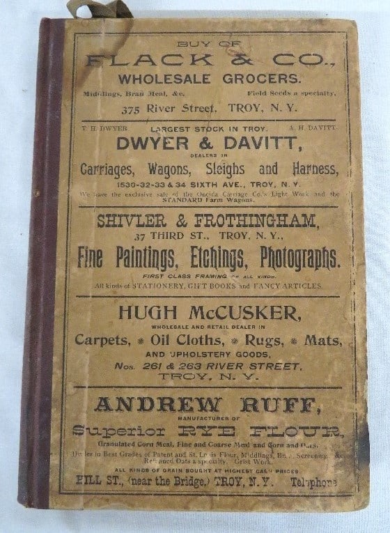 J.H. Lant's Rensselaer County, NY Directory for 1893 (1 of 10)