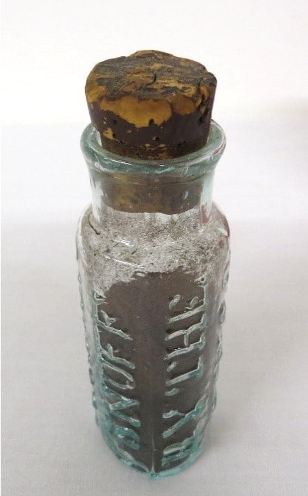 c.1830's Pontiled By The Kings Patent True Cephalic Snuff with Partial contents (1 of 10)