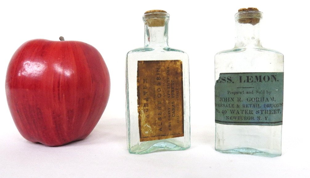 c.1840's-50's Newburgh & Ellenville, NY Label Only Bottles (1 of 5)