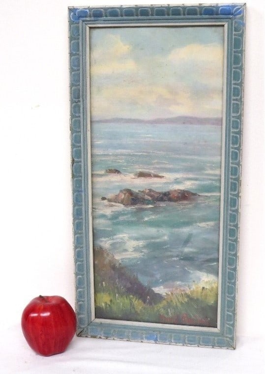 Bennet Bradbury (1914-1991) Coastal Painting of waves California or Hawaii Painting (1 of 4)