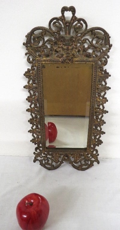 Bradley & Hubbard #3563 Satyr Face Bronzed & Beveled Wall Mirror (1 of 5)