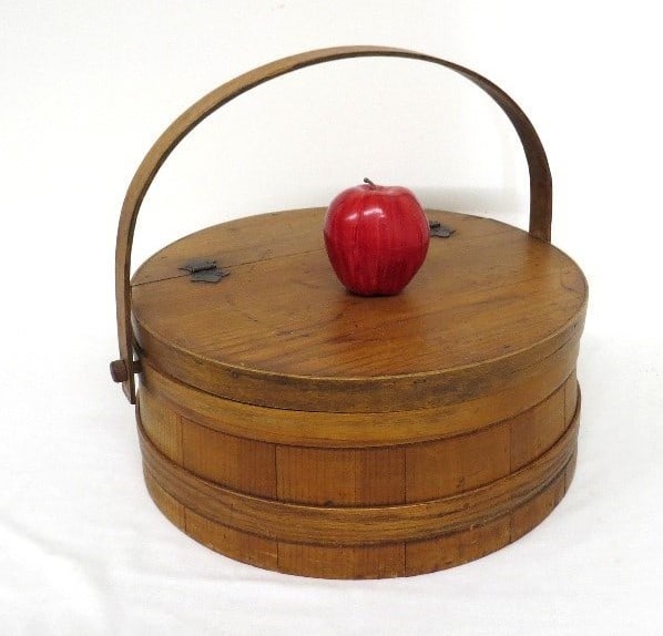 Early 20th C. Country Firkin Sewing Basket (1 of 7)