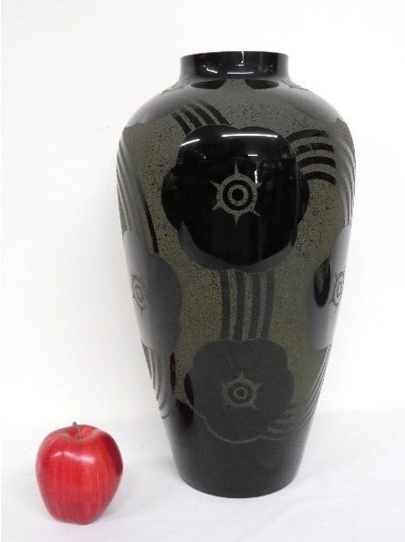 A. Schneider Vercaise Art Glass French Deco Cameo Vase c.1930 (1 of 9)