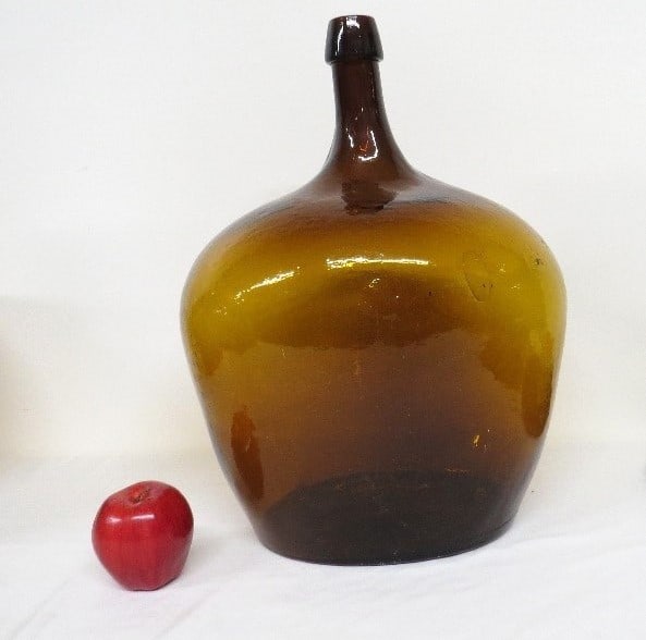 Large Freeblown American Demijohn in Golden Amber c.1860's (1 of 7)