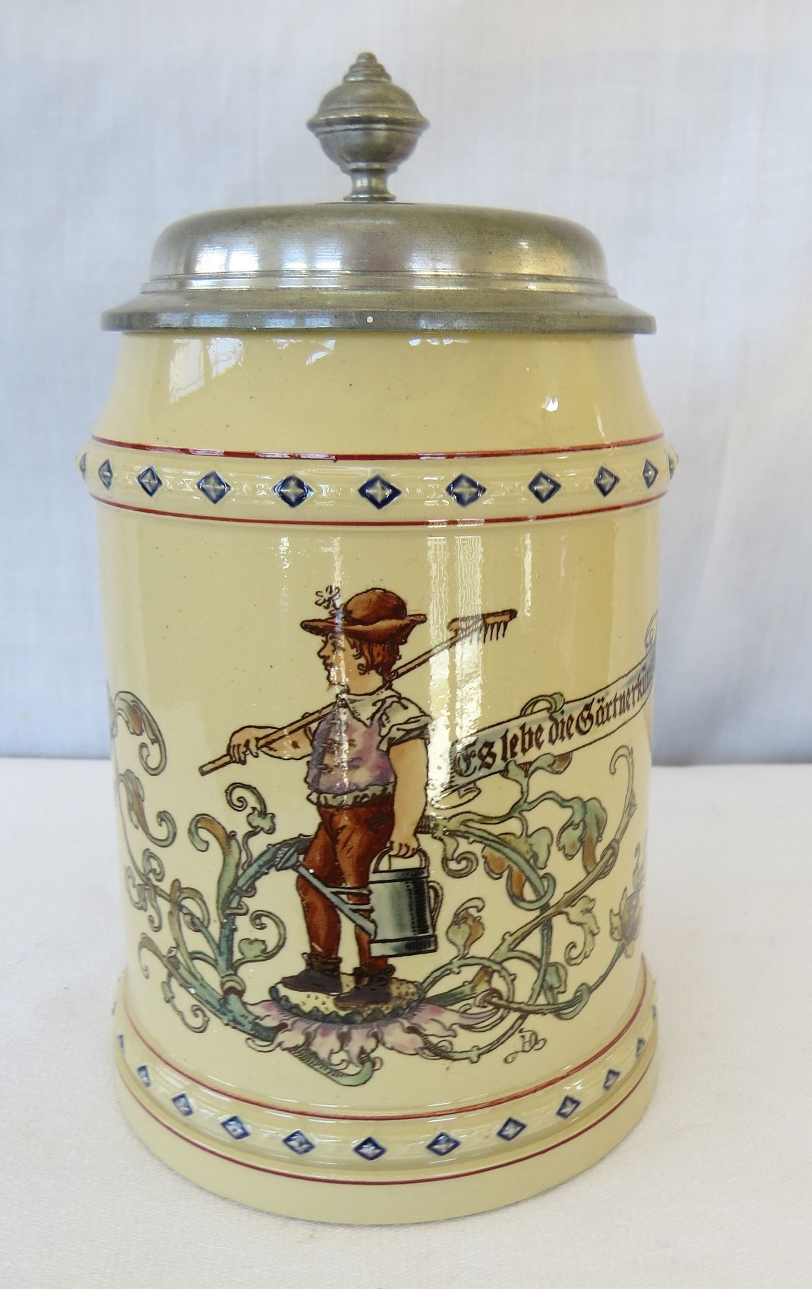 A Mettlach Stein - Gardener in Vines (1 of 8)