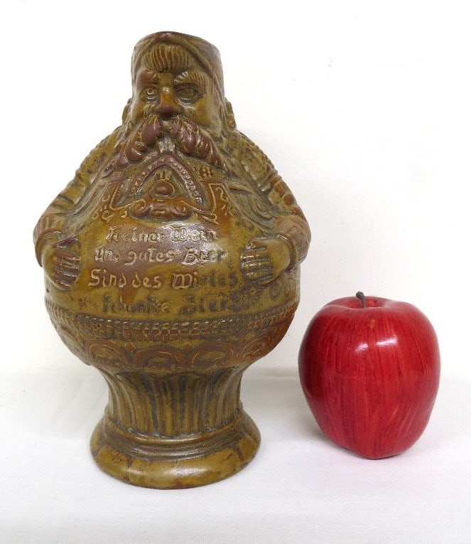 German Redware Santa Bellarmine Style Pitcher or Flagon (1 of 7)