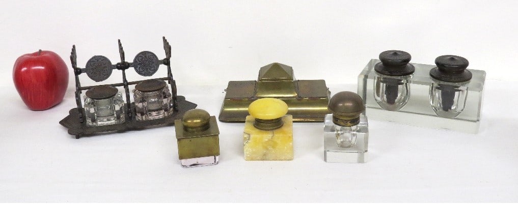 Six Victorian to Deco Era Inkstands (1 of 10)