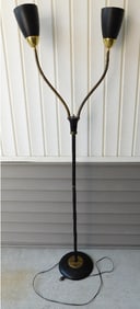 Gerald Thurston MCM Double Gooseneck Floor Lamp