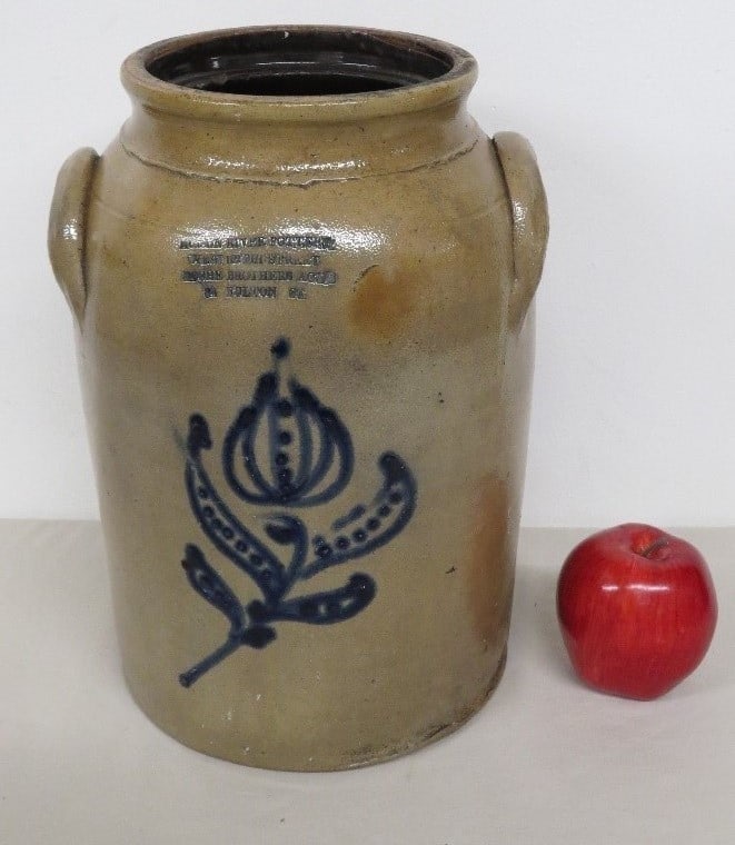 2 Gal Stoneware Hudson River Pottery Signed Jar c.1850s (1 of 7)