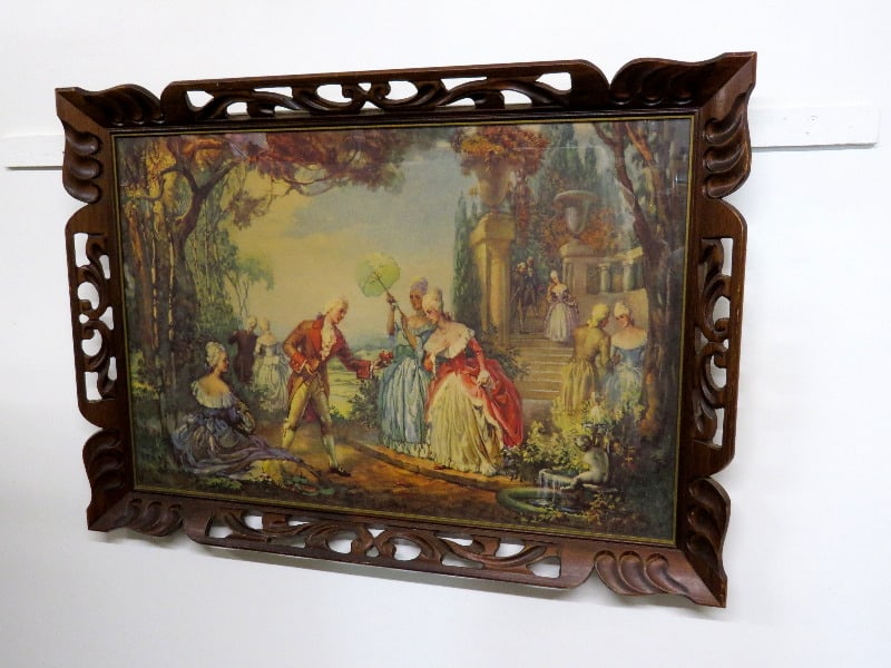 Louis Jambor NY/Hungarian (1884-1955) French Courtesan's Walnut Frame Print (1 of 6)