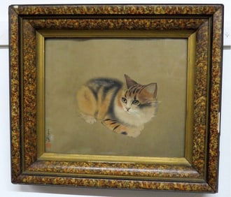 A 20th C. Japanese Print by Seicho Hasegawa (1916-2004) in Aesthetic Period Frame