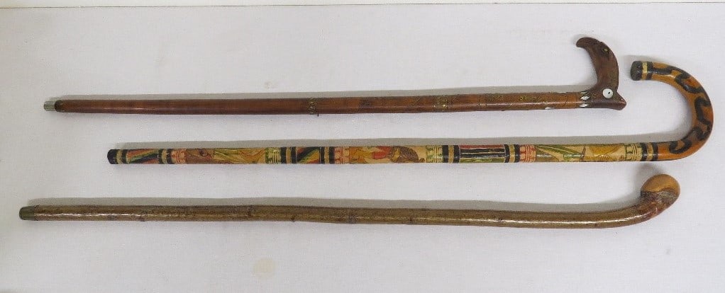 Lot of 3 Vintage Canes & Walking Sticks (1 of 10)