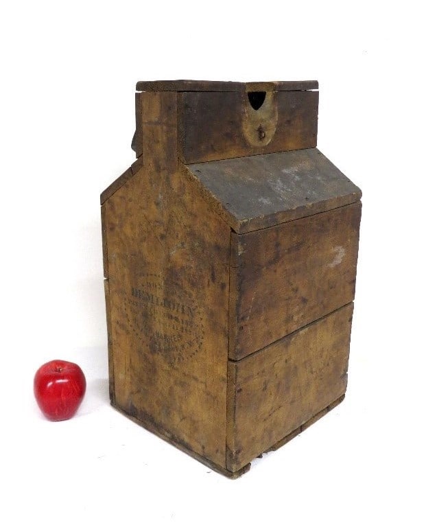 1876 Patented Demijohn In Wooden Case G.W. Banker, NY (1 of 10)