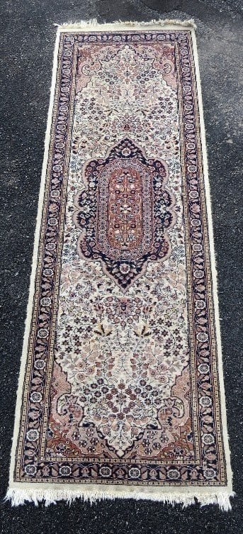 A Black Floral Kashmir Runner 77" x 26" (1 of 5)