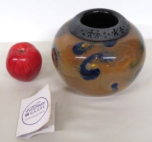 A Fellerman-Raabe Glassworks Swirling Galaxies Bowl