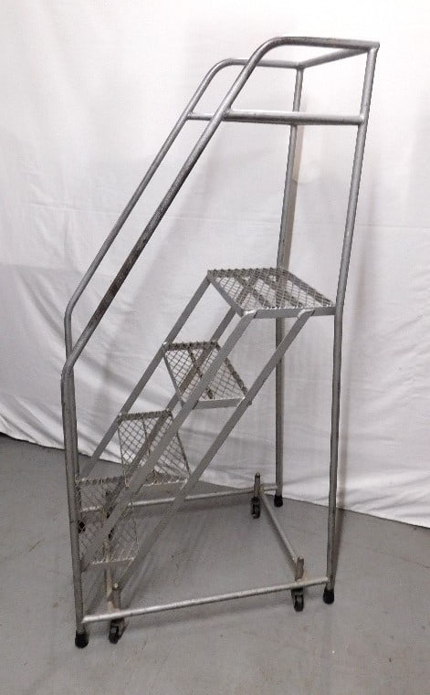 A Vintage Industrial Warehouse/Library Rolling Staircase (1 of 4)