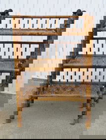 A MCM Folding/Collapsible Bamboo/Rattan Bookshelf