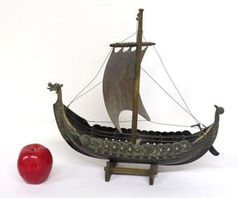 MCM Edward Aagaard Danish Bronze Viking Ship Model
