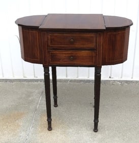 A Sheraton Style inlaid Martha Washington Sewing Stand