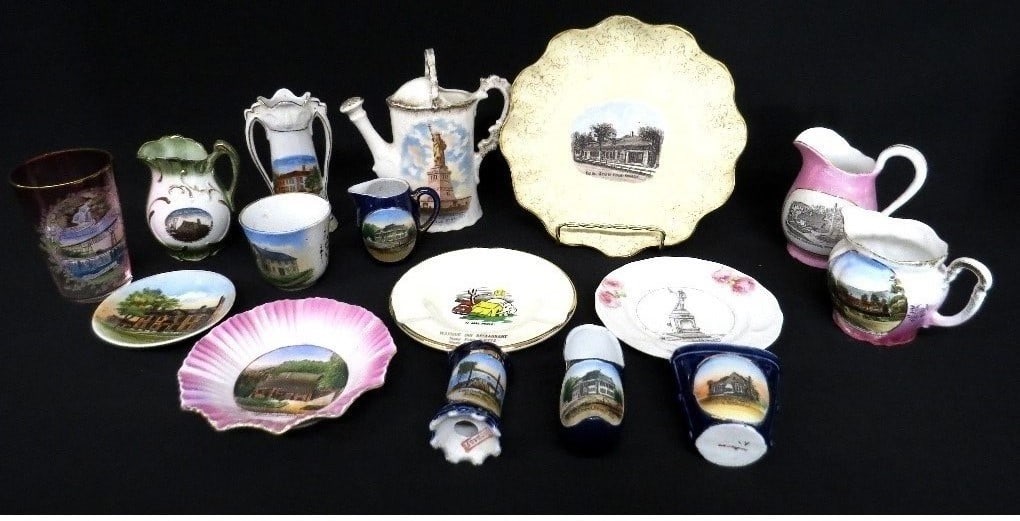 16pc Victorian NYS Souvenir China Lot, Albany to NYC Area (1 of 13)